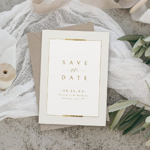 Framed Elegance Simple Modern Classy Wedding Save The Date
