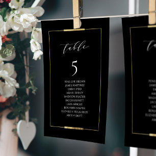 Framed Elegance Simple Table Number Seating Chart