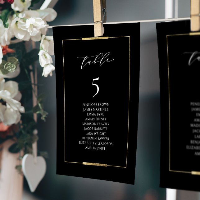 Framed Elegance Simple Table Number Seating Chart (Framed Elegance Simple Table Number Seating Chart)