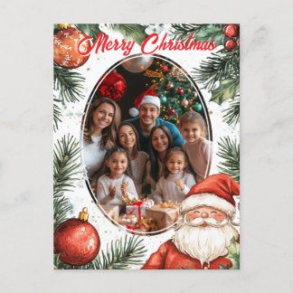 Framed Festivities Christmas Holiday Postcard