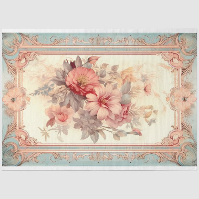 Framed Florals Tissue Paper (Front)