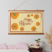 Framed greeting card Happy Halloween typography