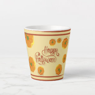 Framed greeting card Happy Halloween typography Latte Mug
