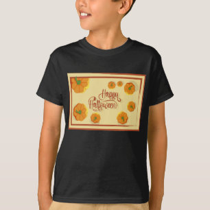Framed greeting card Happy Halloween typography T-Shirt
