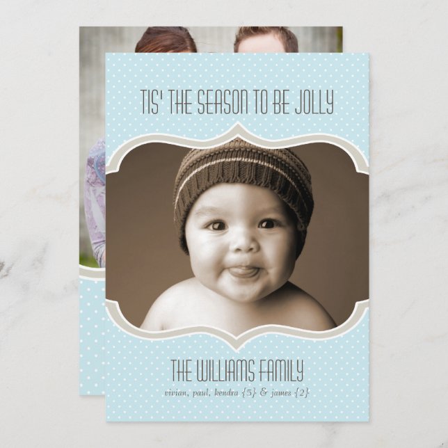 Framed in Sky Double Sided Holiday Photo Card (Front/Back)