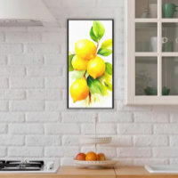  Framed Lemons Art Kitchen, Restaurant & Foodies