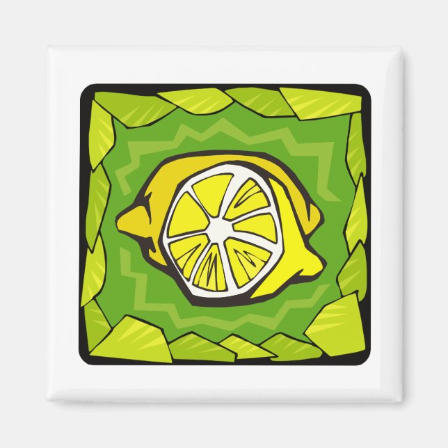 Framed Lemons Magnet (Front)