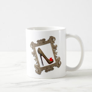 Framed Leopard Stiletto Pump Coffee Mug