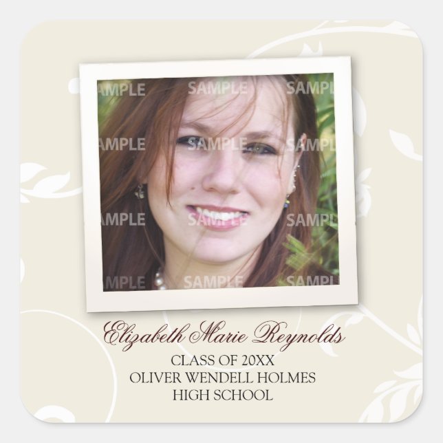 Framed Memories Graduation Square Sticker (Front)