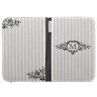 Framed Monogram on Stripes