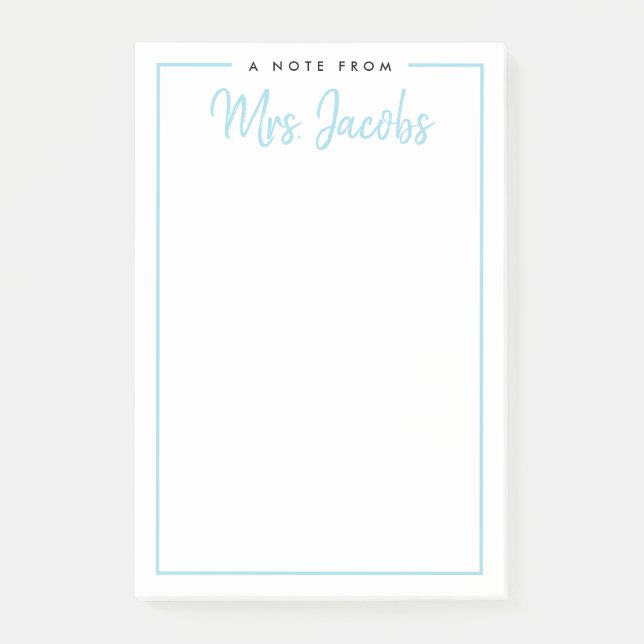 Framed Note Custom Colours Personal Post-It Notes (Front)