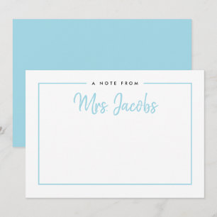 Framed Note Custom Colours Personalized Stationery Holiday Card