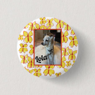 Framed Personalized Pet Photo  Button