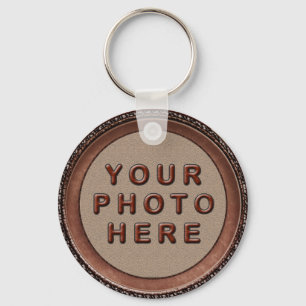 Framed Personalized Photo Keychains for Men