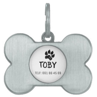 Framed pet plate ID tag