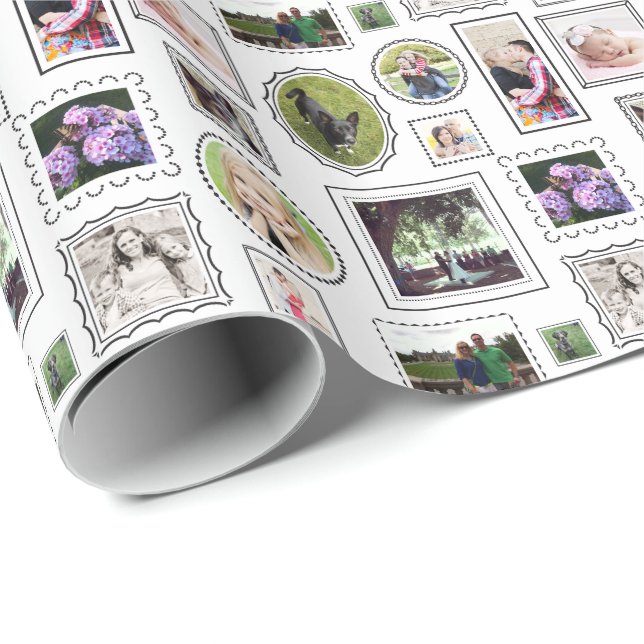 Framed Photos Gallery Custom Wrapping Paper (Roll Corner)