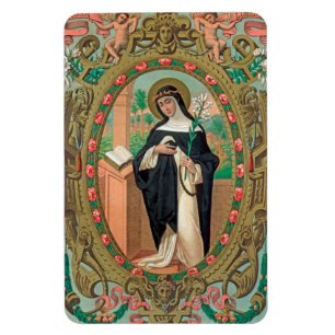 Framed Portrait of St. Rose of Lima (K 48) Magnet