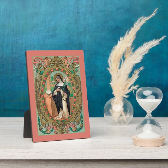 Framed Portrait of St. Rose of Lima (K 48) Plaque (Side)