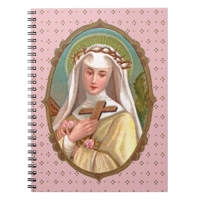 Framed Portrait of St. Rose of Lima (M 024b) Notebook (Front)