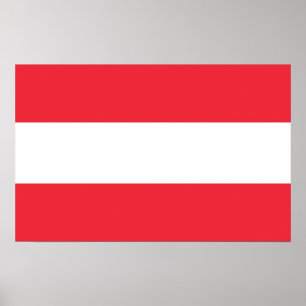 Framed print with Flag of Austria