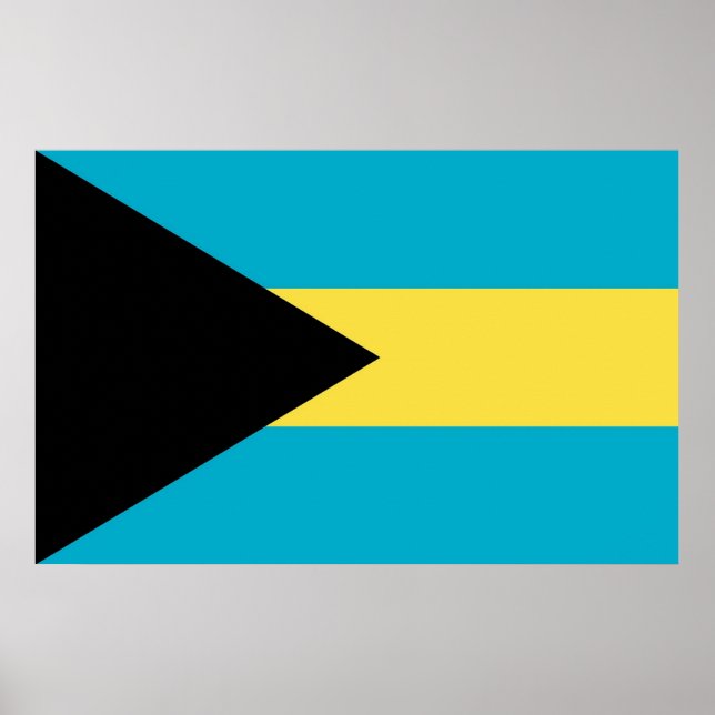 Framed print with Flag of Bahamas (Front)
