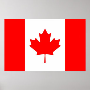 Framed print with Flag of Canada