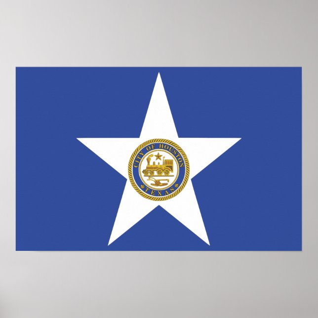 Framed print with Flag of Houston, U.S.A. (Front)