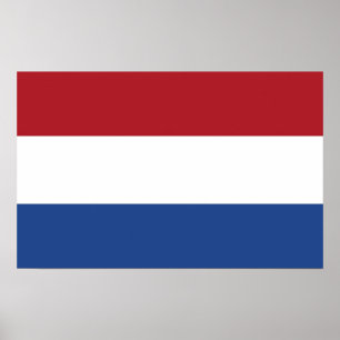 Framed print with Flag of Netherlands
