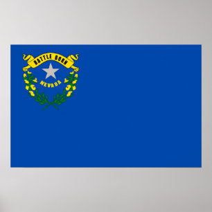 Framed print with Flag of Nevada, U.S.A.