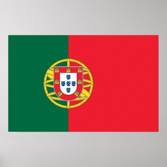 Framed print with Flag of Portugal (Front)
