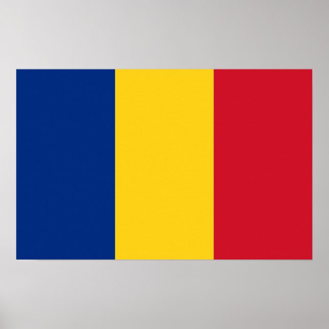 Framed print with Flag of Romania (Front)