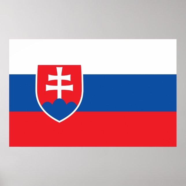 Framed print with Flag of Slovakia (Front)
