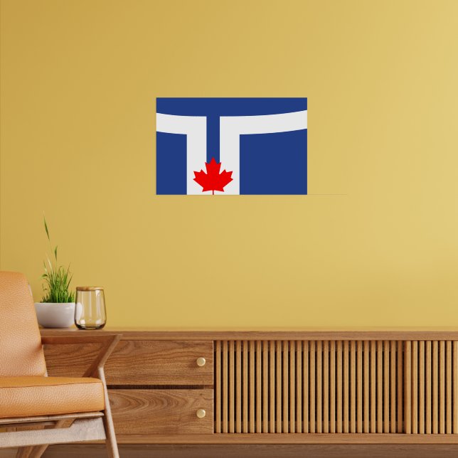 Framed print with Flag of Toronto, Ontario (Living Room 2)