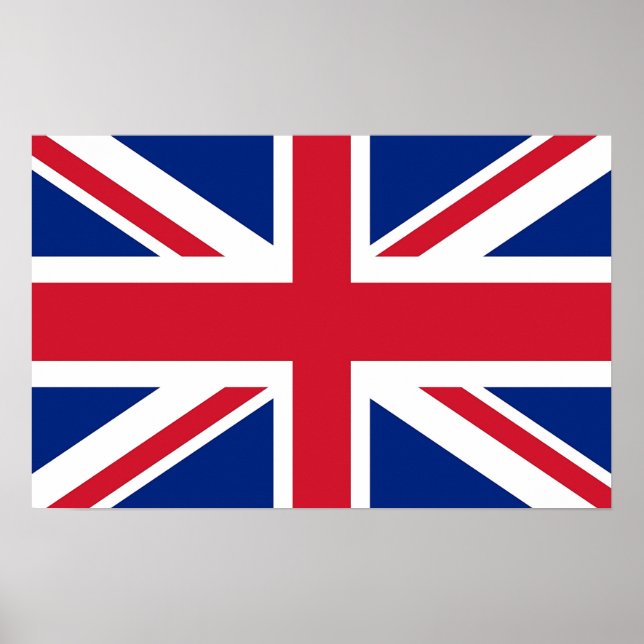 Framed print with Flag of United Kingdom (Front)