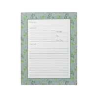 Framed Recipe Page for Green Herb Leaves Binder