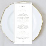 Framed Sage Green Elegant Monogram Wedding Menu<br><div class="desc">part of a collection</div>
