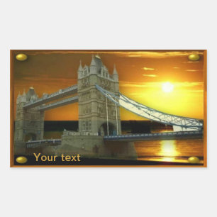 Framed Tower Bridge Sunshine Sticker