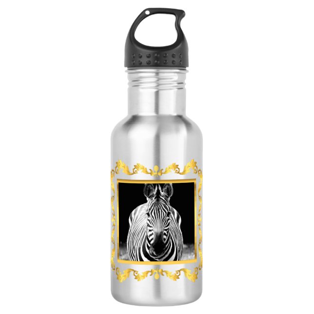 Framed Zebra 710 Ml Water Bottle (Front)