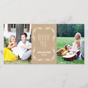 Framing Leaves Wedding Thank You Cards Craft