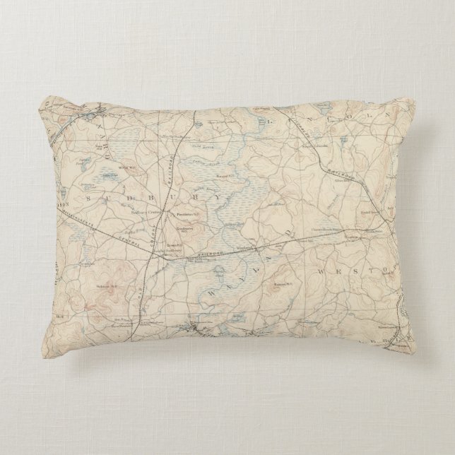 Framingham, Massachusetts Accent Pillow (Front)