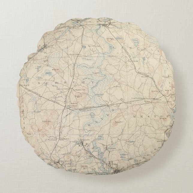 Framingham, Massachusetts Round Pillow (Front)