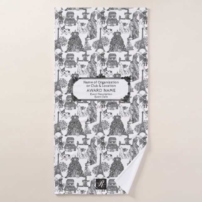 FRANÇAIS BULLDOG Frenchie Black avec personnalisat (Serviette de bain)