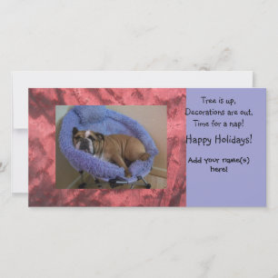 Français Bulldog Photo Carte de fin de année de No