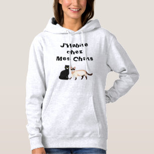 "FRANCAIS""Chez Mes Chats " Hoodie