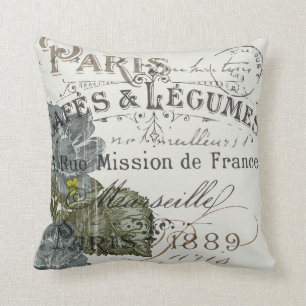 Francais Fleur Throw Pillow