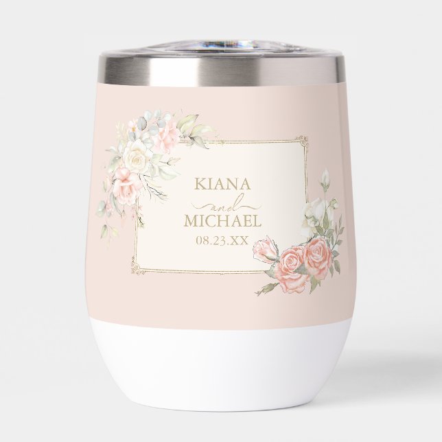 Français Romance Mariage Floral Frame Blush ID870 (Avant)