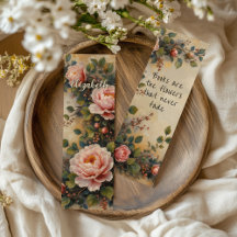 Français Vintage Rose Rose Floral Quote Signet