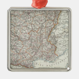 France 10 metal ornament