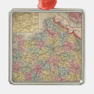 France 10 metal ornament