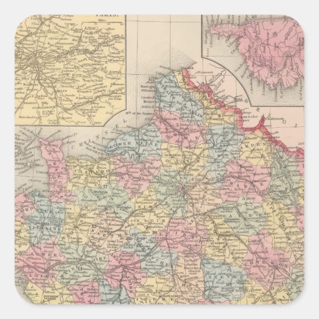 France 10 square sticker (Front)